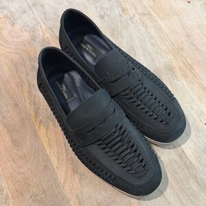 Rodd & Gunn Black Woven Loafers